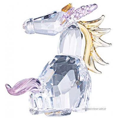 LONGWIN Kristall-Einhorn-Figuren aus Glas Heimdekoration Ornamente Sammlerstück für Kinder