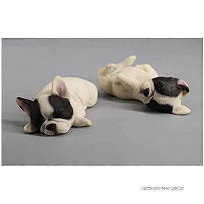 LXRZLS Französische Bulldogge Welpe Entzückende Mini-Welpe Sammlerstück Figur Schwarz Weiß Farbe: A1 Color : A3