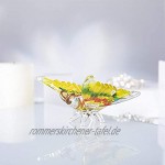 ZXZMONG Mundgeblasener Schmetterling Glasfigur Glaskunst Sammlerstück Skulptur Handwerk Geschenk Home Hochzeitsdekoration