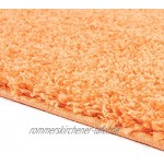 ayshaggy Shaggy Teppich Hochflor Langflor Einfarbig Uni Orange Weich Flauschig Wohnzimmer Größe: Läufer 80 x 150 cm