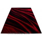 Ayyildiz Teppich modern Designer Wohnzimmer Abstrakt Muster Rot oder Schwarz Größe:160 x 230 cm Farbe:Rot
