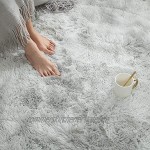 Blivener Soft Touch Area Rug Bedroom Anti-Skid Yoga Carpet Shaggy Rugs Fluffy Motley Tie-dye Carpets Hellgrau 200 x 300 cm