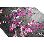 CARPETIA Designer Teppich Kurzflor Blumen grau pink rosa Größe 160x230 cm