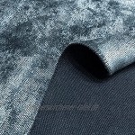 mimilos Kurzflor Teppich für Wohnzimmer-Dekorativer Baumwolle und Viskose Teppich Teppich für modern Wohnung Dekoration-Teppich für Schlafzimmer,Esszimmer,Kinderzimmer Gray Blue 80 x 150 cm