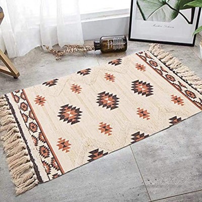 NN Marokkanische Teppiche Teppiche Baumwollteppich Tufted Tapisserie Gewebte Teppiche mit Quaste Teppiche Wohnzimmer Schlafzimmer Küche Badezimmer Türmatte 60 x 90 cm