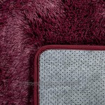 Paco Home Hochflor Teppich Wohnzimmer Fellteppich Kunstfell Shaggy Flauschig Bordeaux Rot Grösse:160x220 cm