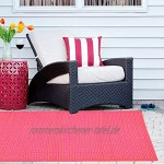 RM Design Indoor & Outdoor Teppich für Terrasse Balkon & Haus Pink & Orange mit Muster 120 x 180 cm