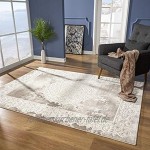 SANAT Teppiche für Wohnzimmer Teppich Beige Kurzflor Teppich Orientalisch Öko-Tex 100 Zertifiziert Größe: 160x220 cm