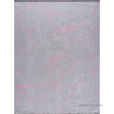 Siela Waschbarer Teppich Wohnzimmer rutschfest hochwertig pflegeleicht strapazierfähig und schadstoffgeprüft Versch. Muster und Größen Rosa-1712 80 x 150 cm