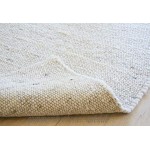 Steffensmeier Handweb Teppich Korinth | Gesunder Wollteppich | Beste Schurwolle | Natur Hell handgewebt Größe: 160x230 cm