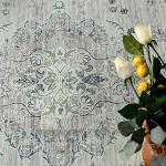 TALETA Mila Teppich orientalisch modern Wohnzimmer Grau Größe:120 x 170 cm