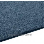 Taracarpet Teppich Kurzflor modern für Wohnzimmer Schlafzimmer und das Kinderzimmer super weich und Öko Tex Zertifiziert dunkelblau 080x150 cm