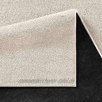 Taracarpet Teppich Kurzflor weicher Designer Uni Bodenbelag Madrid fürs Wohnzimmer Kinderzimmer Schlafzimmer und die Küche geeignet Creme Weiss 160x220 cm