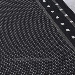 VIMODA Robuster Flachgewebe Teppich In- und Outdoor Tauglich 100% Polypropylen Farbe:Schwarz Maße:140x200 cm
