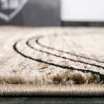 VIMODA Teppich Modern sehr dicht gewebt Kreisel Muster Meliert in Braun Beige Maße:160x230 cm
