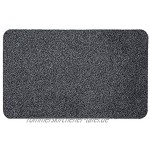 Carpet Diem Standard Fußmatte waschbar aus 80% Baumwolle saugfähige Schmutzfangmatte in Anthrazit Grau 50x80cm