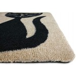 deco-mat Fußmatte Katze 40 x 60 cm Beige • rutschfeste und waschbare Fußmatte für außen innen • saugstarke Schmutzfangmatte vor In- Outdoor mit lustigem Katzenmotiv