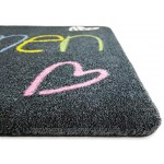 deco-mat Fußmatte Willkommen 60 x 90 cm Grau • rutschfeste waschbare Fußmatte für außen innen • Saugstarke Schmutzfangmatte für Eingangsbereich