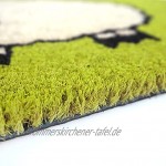 Fußmatte Kokos Schaf – Türmatte 40x60 cm – antibakterielle Eingangsmatte – Kokosmatte mit Vinylrücken – natürliches Material – 100% Kokos