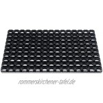 Vivol Gummi Ringmatte 80x120 cm Schwarz Fußmatte für außen im Garten oder an der Hintertür Gummimatten aussen im verschiedenen größen erhältlich