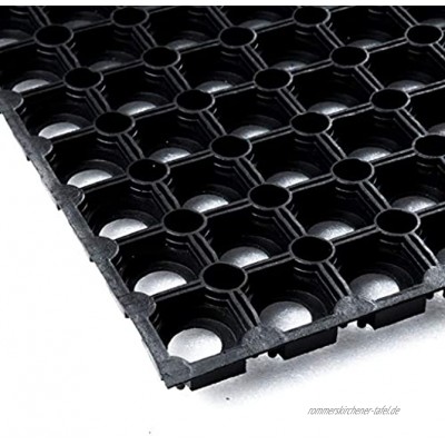 Vivol Gummi Ringmatte 80x120 cm Schwarz Fußmatte für außen im Garten oder an der Hintertür Gummimatten aussen im verschiedenen größen erhältlich