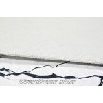 CARPETIA Badematte Badgarnitur Set 2-teilig Duschvorleger Badteppich waschbar marmor Weiss schwarz Größe 50x60cm + 60x100 cm