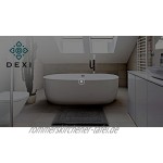 DEXI Badteppich rutschfeste,Weiche Badezimmerteppich Wasserabsorbierend Badematte maschinenwaschbar Badvorleger für Dusche,Badewanne und Toilette Grau,60 x 90 cm
