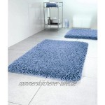Spirella Badteppich Badematte Duschvorleger Mikrofaser Hochflor | flauschig | rutschhemmend | geeignet für Fußbodenheizung | 60x90 cm | Weiß