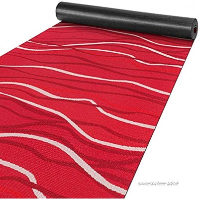 ANRO Teppich Läufer für Flur Küche Korridor Wohnzimmer rutschfest Küchenteppich waschbar anpassbar Rot 50 x100cm Neuheit 2022