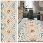 FKYUH Teppich Läufer Flur rutschfest Moderner marokkanischer Stil Küche Schlafzimmer Wohnzimmer Polyester Verblassen Anpassbare Größe Color : A Size : 60x100cm