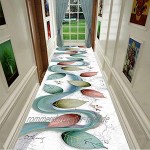 Läufer Teppiche Flur Teppich Korridor Teppich Eingang Matte Blattmuster Veranda werfen Teppich mit rutschfestem für Wohnkultur Color : A Size : 80x600cm