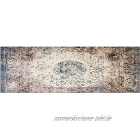 matches21 Teppichläufer Küchenläufer Teppich Läufer abstrakt Ornamente Vintage beige Velours & Latex waschbar 60x180 cm