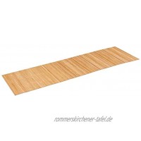 PANA ECO Bambus Küchenläufer •I Holz Küchenteppich für Flur • Teppich waschbar & rutschfest • Läufer 100% Bambus • nachhaltig • Farbe: Natur • Größe: 50 x 180 cm