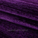 SIMPEX Bettumrandung Läufer Teppich Kurzflor Einfarbig Läuferset 3 teilig Schlafzimmer Flur Meliert Violet Lila Bettset:2x80x150+1X80x300