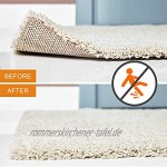 ActFun Antirutschmatte Für Teppich 8 Stück Wiederverwendbares Waschbares Teppichklebeband Für Teppichunterlage Hartholzböden Schwarz Nicht Geeignet Für Teppiche Mit Gummi- oder Silikonrücken