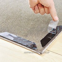 IKOOMEE Rutschfeste Teppich-Greifer 8 Stück wiederverwendbare Bodenteppich-Pads Aufkleber für Holz- Laminat- Marmor- und Keramikfliesenböden.