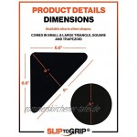 SlipToGrip Teppichgreifer mit Klettverschluss großes Dreieck 8 Pack schwarz