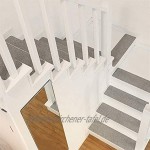 10 Stück rutschfeste Stufenmatten Kleberfreie Selbstklebende Treppenstufen Sicherheitstreppen-Traktions-Hartholzstufen Sicherheit Für Babys Ältere Und Haustiere Hellgrau