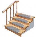 15er Set StickandShine Stufenmatte in grau halbrund für Treppenstufen Treppenstufenmatte zum aufkleben
