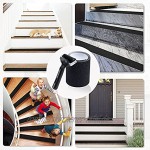 Bojim 10 X 80cm Treppenstufen Rutschschutz Schwarz mit Walze Modern Treppenteppich Selbstklebend Weich PEVA für Treppen Außen und Innen Stufenmatten Innen 15 Stück Selbstklebend Wasserdicht