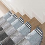 Floordirekt Stufenmatten Ikaria | Halbrund oder Eckig | Treppenmatten in 3 Farben | Hochwertig & robust | Stufenteppich für Innen Grau Halbrund 65 x 23,5 cm