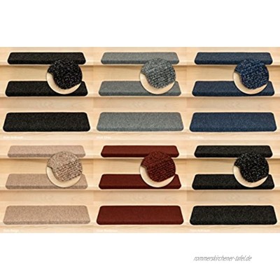 Kettelservice-Metzker Stufenmatten Ramon in verschiedenen Set Varianten | Rechteckig | 65x24x3,5cm | Anthrazit 16 Stück