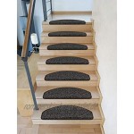 Kettelservice-Metzker Stufenmatten Treppenteppich Tango Halbrund Anthrazit 15 Stück