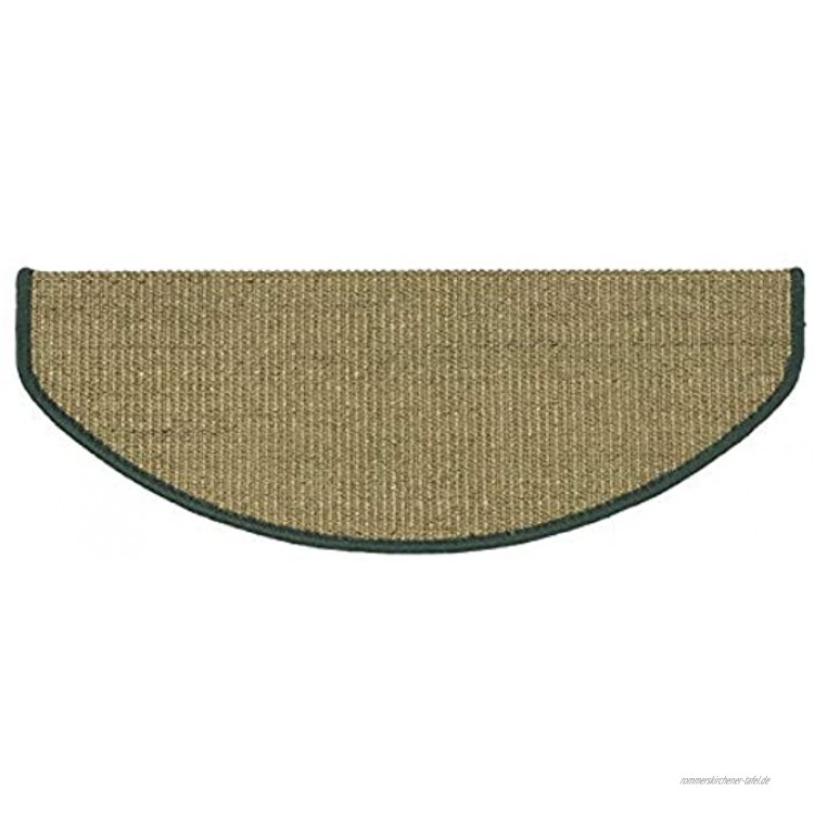 Meisterei Teppich Stufenmatten Treppenstufen 100% Sisal Natur ca. 24 x 65 cm grün