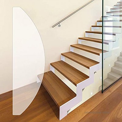 PremiumPlus Antirutschfolie AntiRutsch Stufenmatten Treppen | Transparent | Selbstklebend | 200 x 700mm halbrund