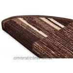 rugsx Treppenteppich Adagio Stufenmatten Selbstklebend 64x22 cm + 3,5cm Vorderkante braun 17 Stück