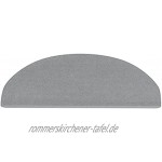 StickandShine Stufenmatte in grau halbrund für Treppenstufen Treppenstufenmatte zum aufkleben