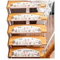 Teppichstufen für Treppen Stufenmatten Treppenmatten Treppen rutschfest Selbstklebende Treppenteppich Sicherheit Stufenteppich for Kinder Älteste und Haustiere LQHZWYC Color : C