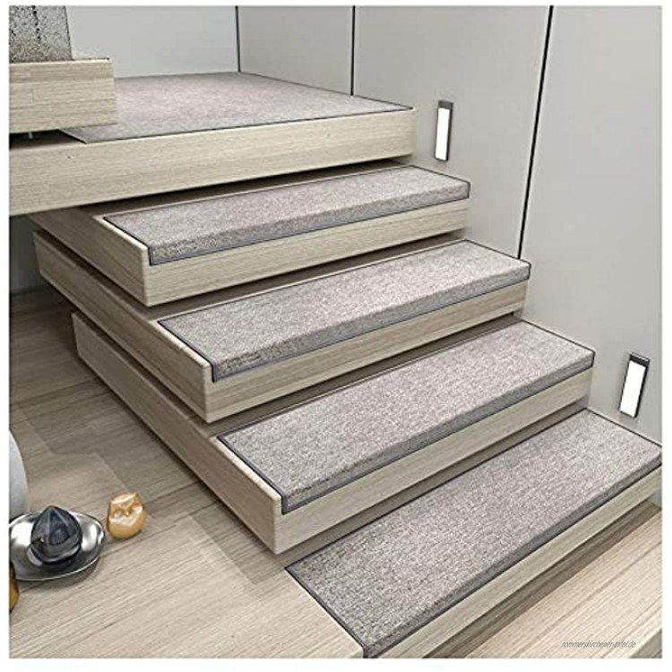 YUXO Treppenstufen Stufenmatte Treppen-Teppich Rechteck Einfarbig Selbstklebend Kurzer Flaum rutschfest 4 Farben 5 Größen Teppiche Color : A- 26X75CM Size : 1pcs