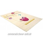 Benuta Kinderteppich Die kleine Eule Pink 140x200 cm | Teppich für Spiel- und Kinderzimmer